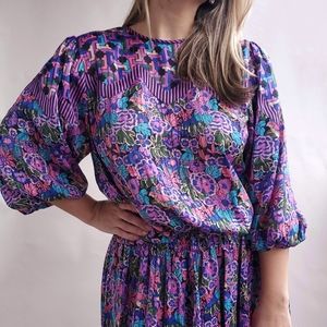 Diane Freis Georgette Blouse & Skirt set